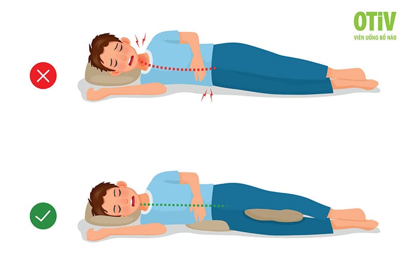 Tư thế đúng khi nằm nghiêng