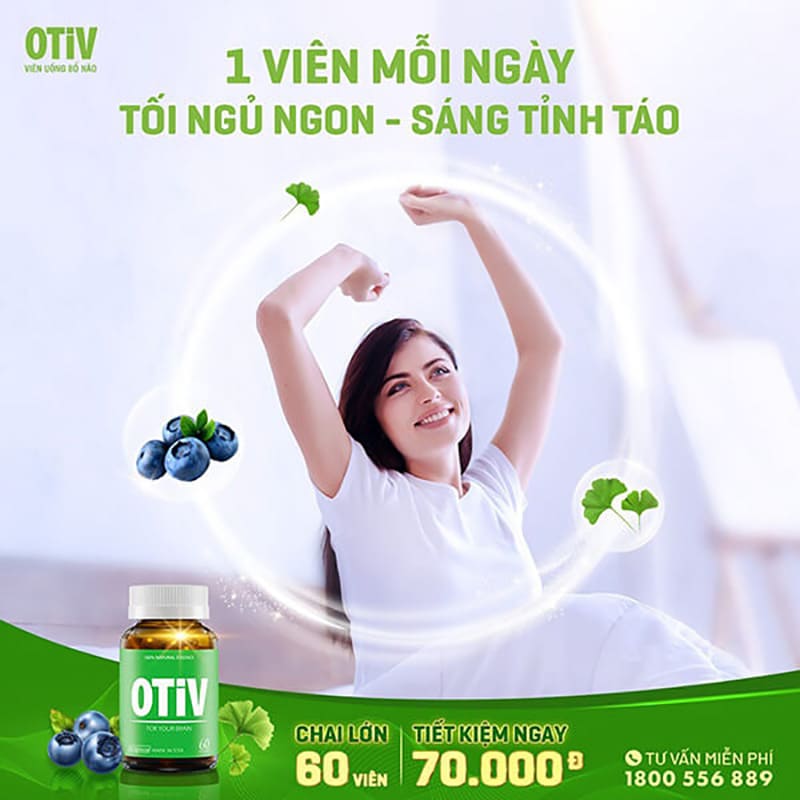 otiv với chiết xuất thiên nhiên hỗ trợ cải thiện mất ngủ