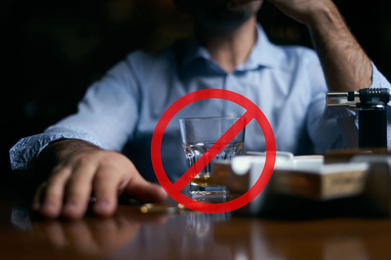 không sử dụng bia rượu và thuốc lá