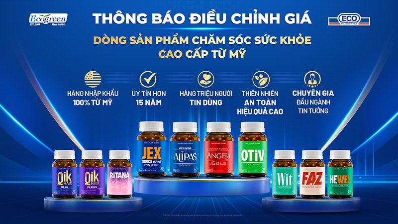 thông báo điều chỉnh giá ecogreen